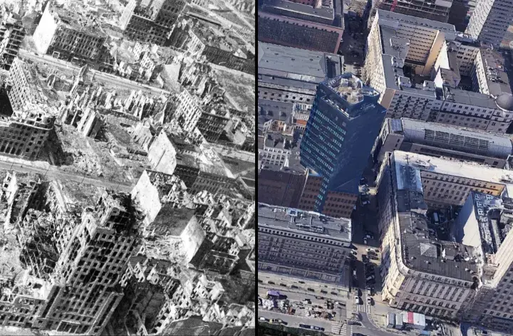 Warszawa po wojnie i dziś: Zdjęcia pokazujące niesamowite zmiany. Galeria