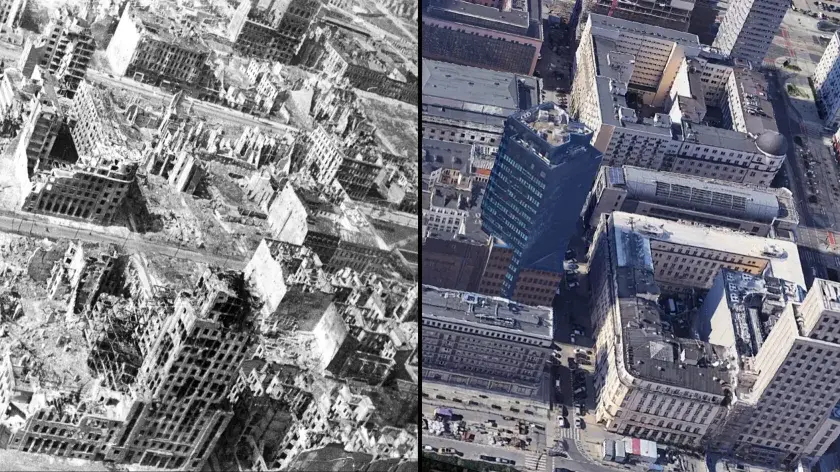 Warszawa po wojnie i dziś: Zdjęcia pokazujące niesamowite zmiany. Galeria